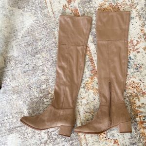 Over the knee cappuccino colored boots. Worn once